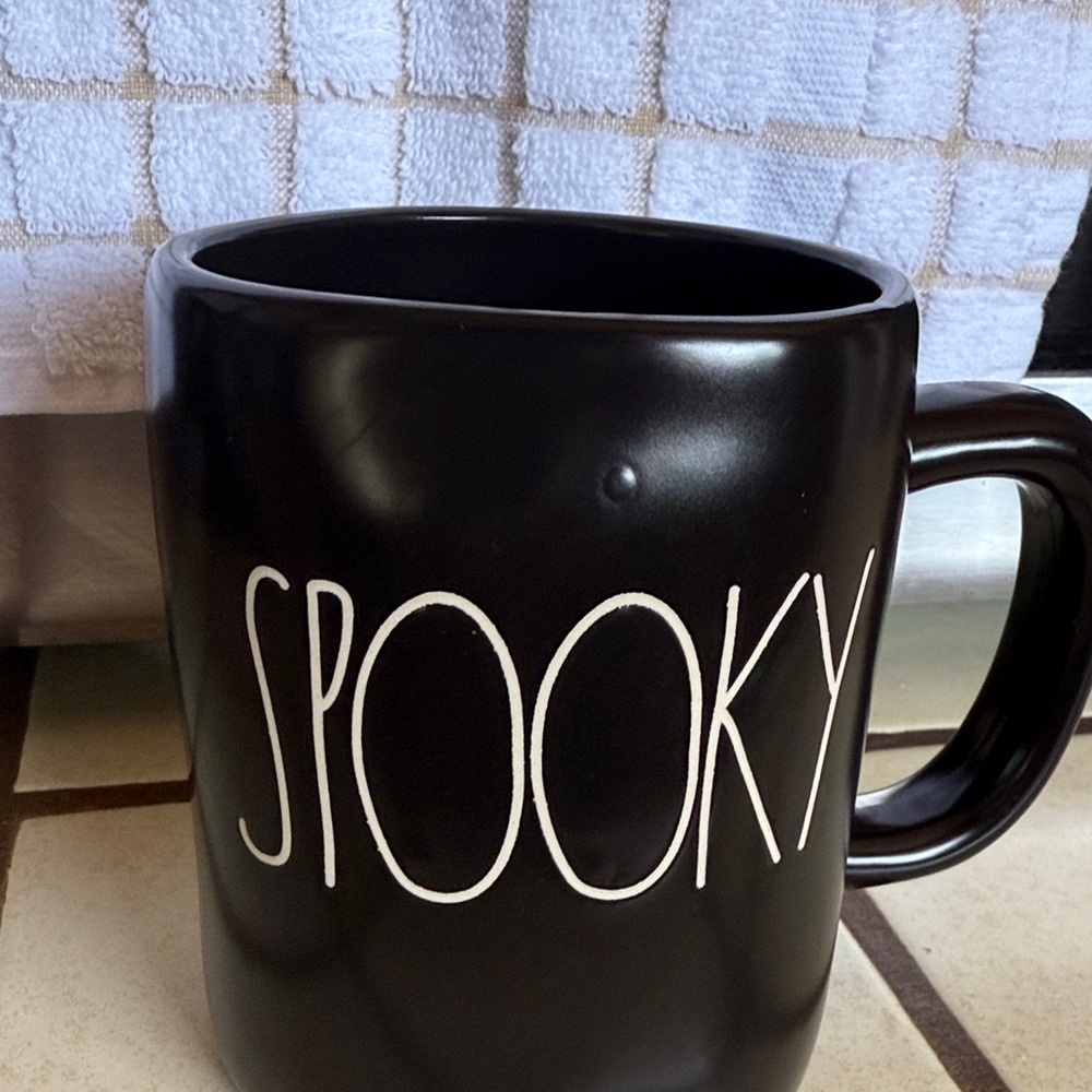 Rae Dunn Black 'Spooky' Mug